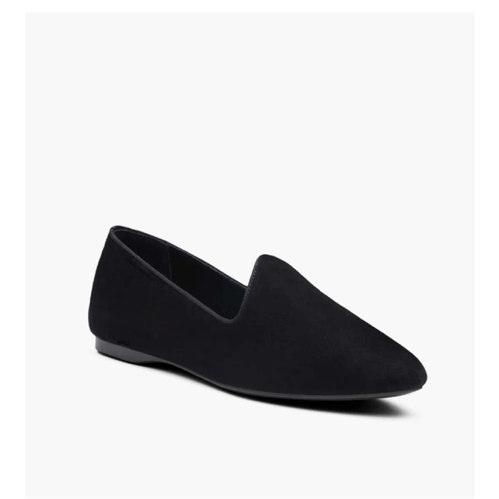 Birdies Heron Loafer in Black Suede Pointed Toe